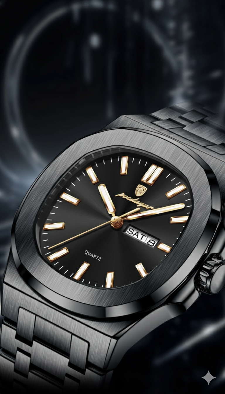 Relógio Poedagar Deluxe King All'black