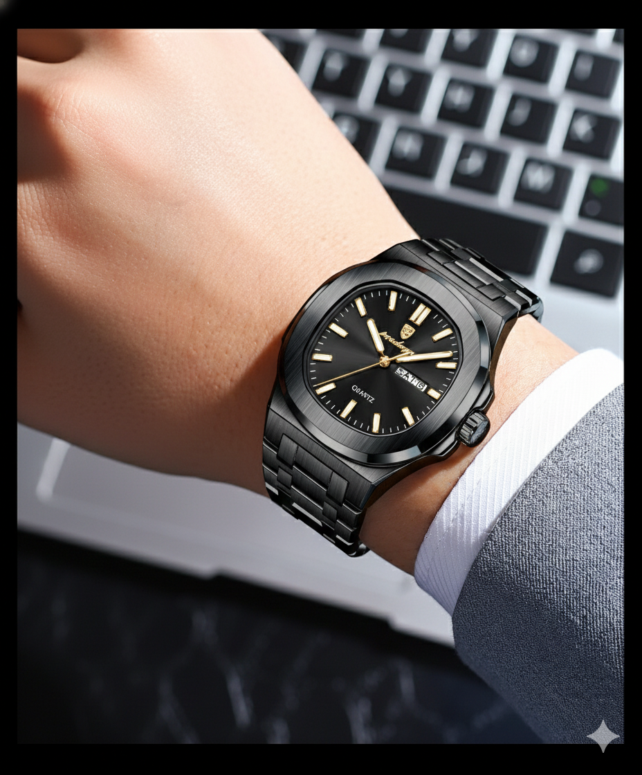 Relógio Poedagar Deluxe King All'black